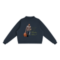 Essential Fleece Mock-Neck Crew Sweatshirt